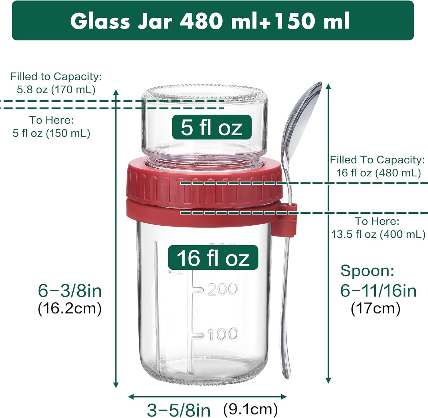 Overnight Oats Containers with - Meal Prep Yogurt Cups のレビューと価格