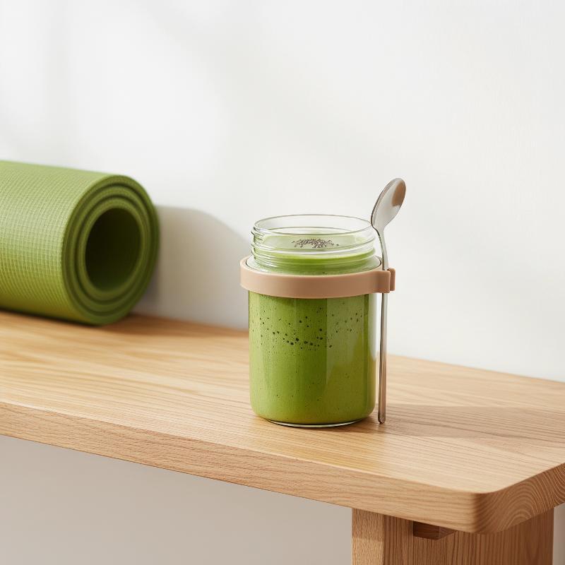 400ML Overnight Oats Glass Cup - Meal Prep Yogurt Cups のレビューと価格