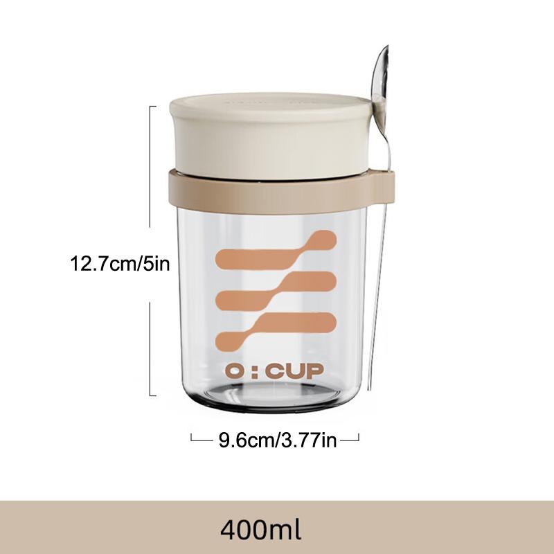 400ML Overnight Oats Glass Cup - Meal Prep Yogurt Cups のレビューと価格