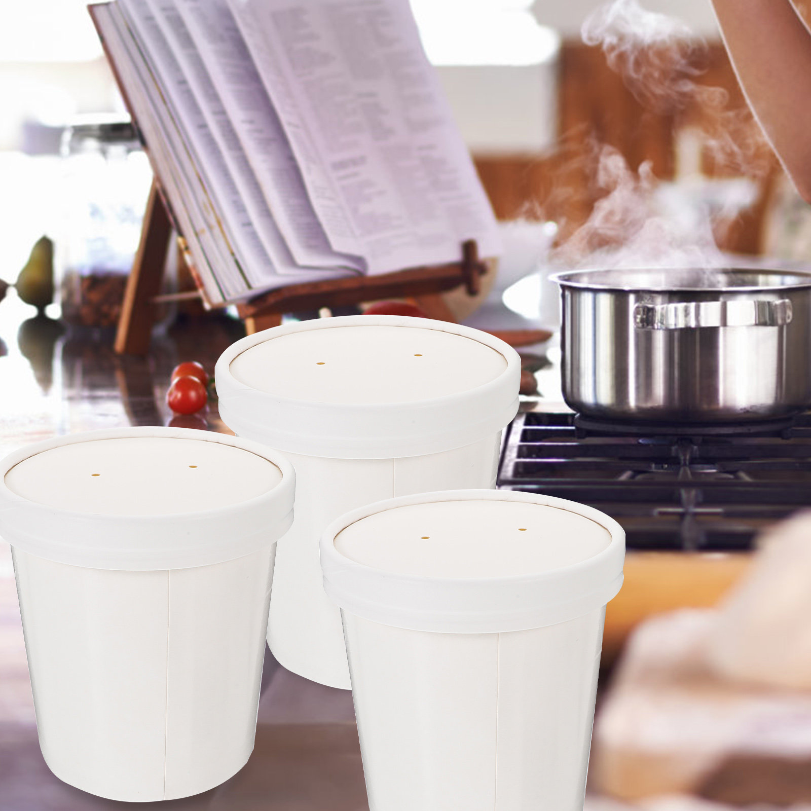 1Set Disposable Soup Cups with - Meal Prep Yogurt Cups のレビューと価格