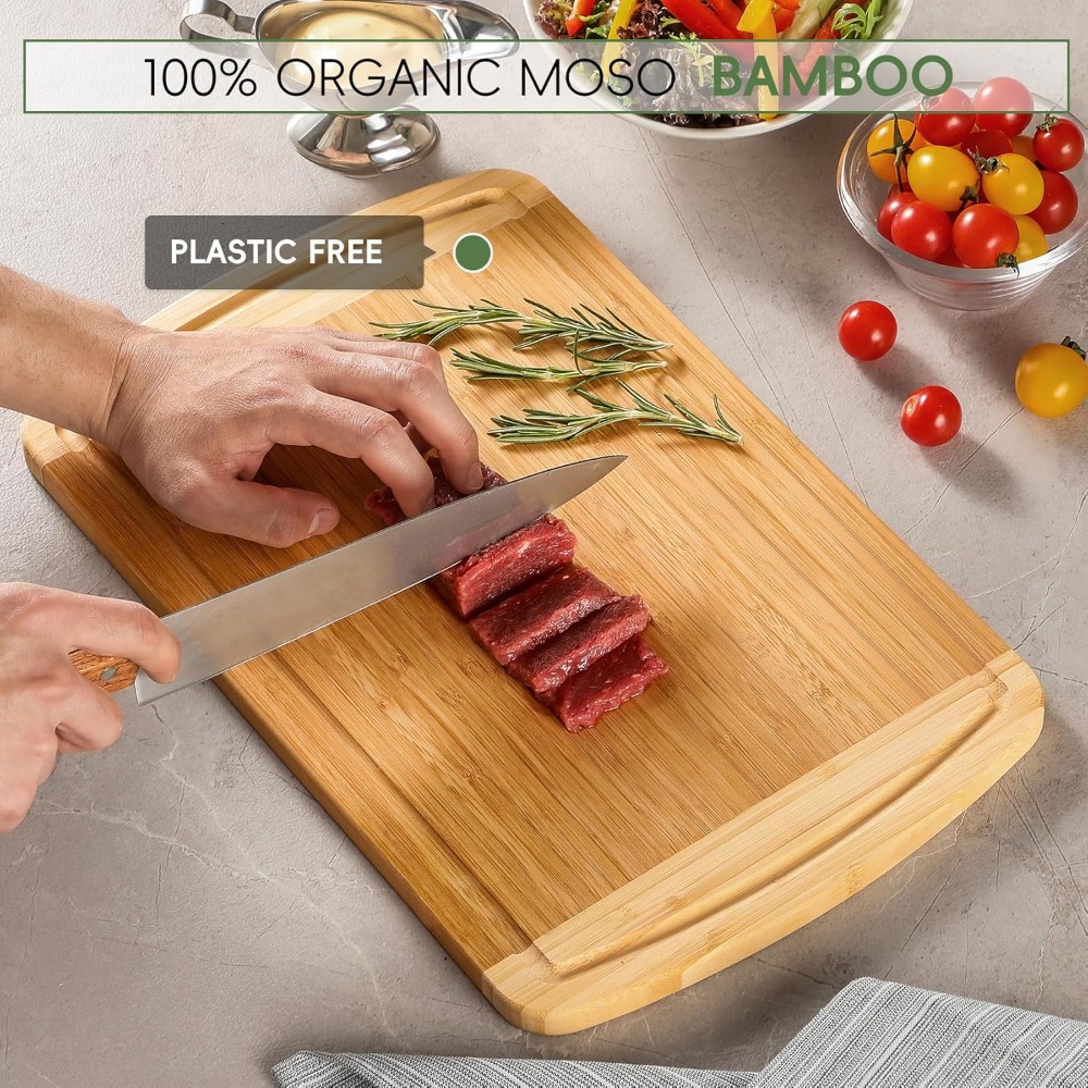 Large Wooden Cutting Board for - Meal Prep Organic のレビューと価格