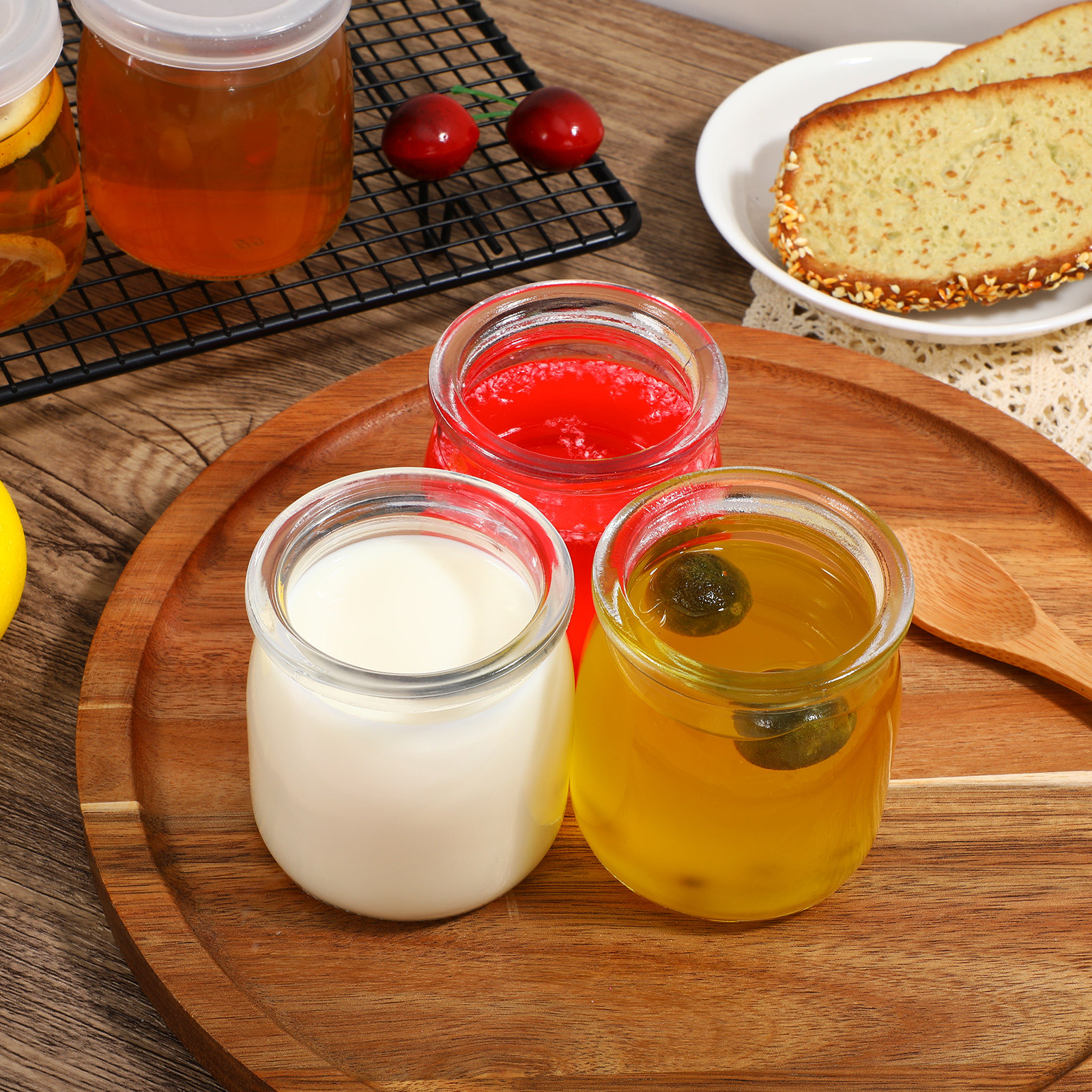 12Pcs Heat Resistant Glass Yog - Meal Prep Yogurt Cups のレビューと価格